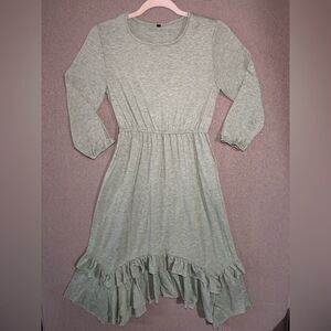 Girls size XL soft green long sleeve dress
